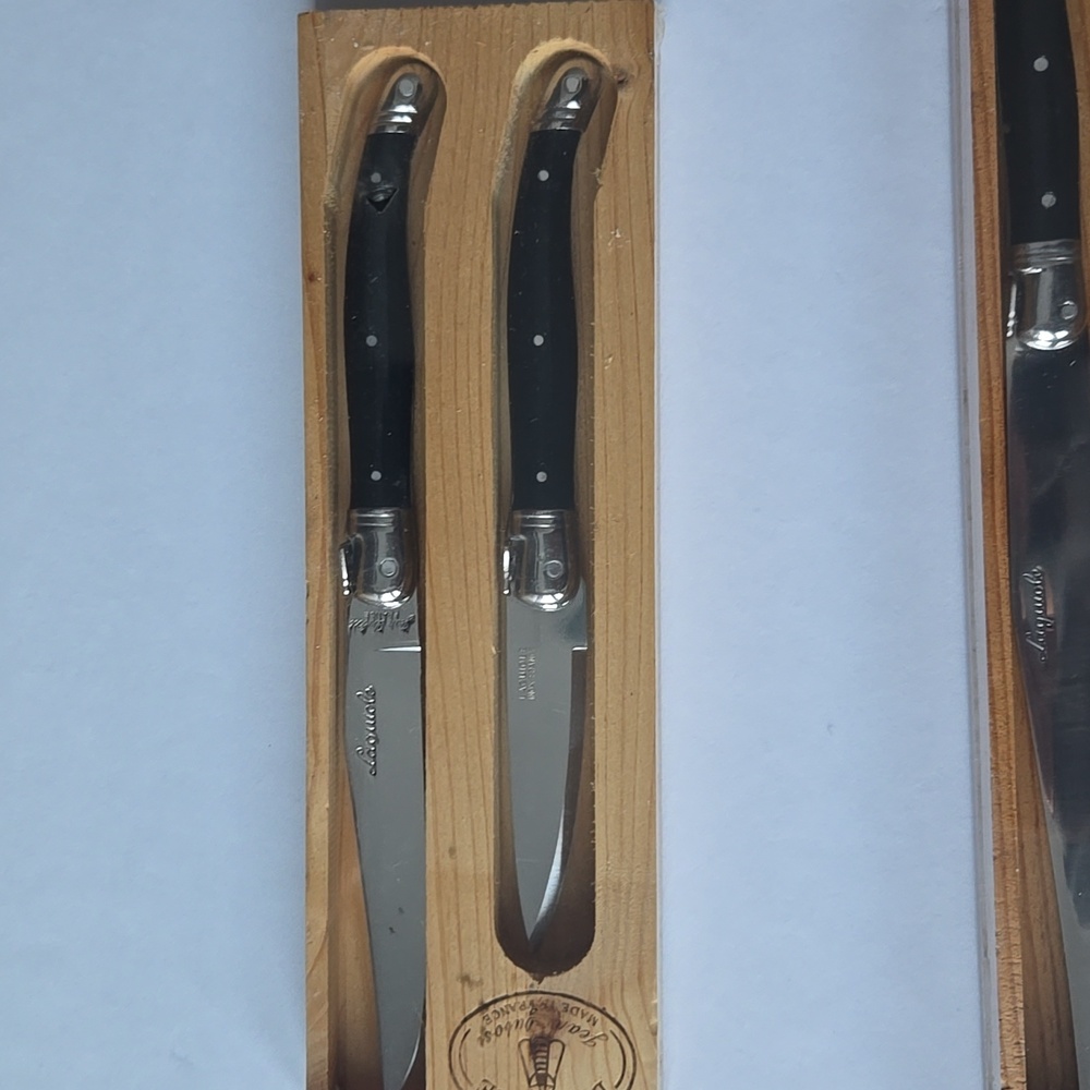 Laguiole Carving and Paring Knife Sets Black Handle Stainless by Jean Dubost - Picture 3 of 12